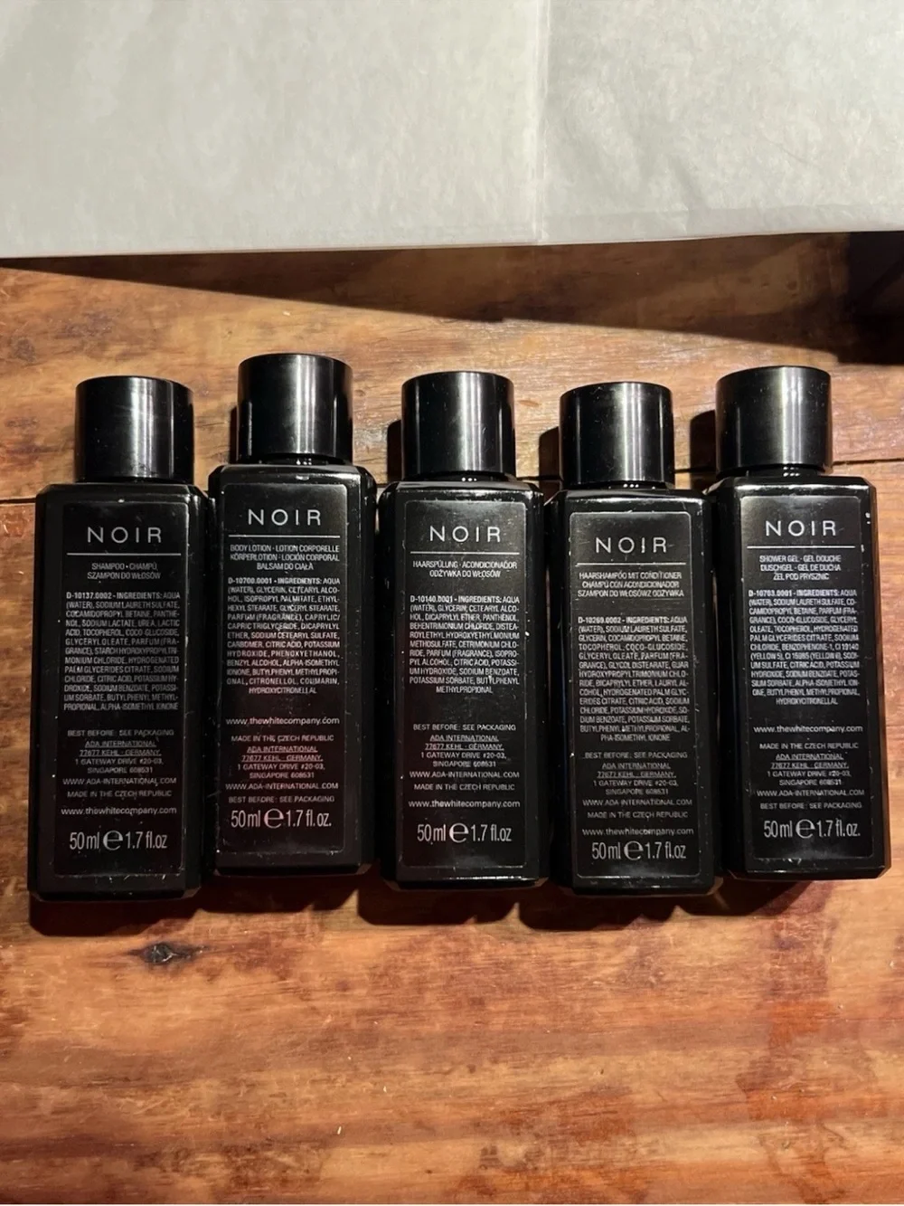 The White Company London Noir bath & body Travel Size Gift Set Box